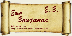 Ema Banjanac vizit kartica